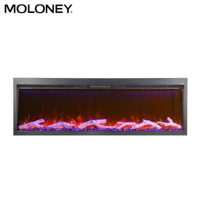 70inch 1800mm Color Changing Electric Fireplace Safe For Kids Fully Recessed