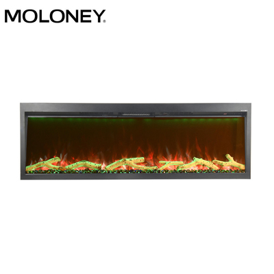 60-In 1500mm Wall Mount Electric Fireplace Insert Decoration DIY Crystal Design