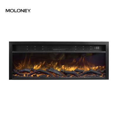 79inch 2000mm Fully Recessed Electric Fireplace Tempered Glass Bluetooth Speakers