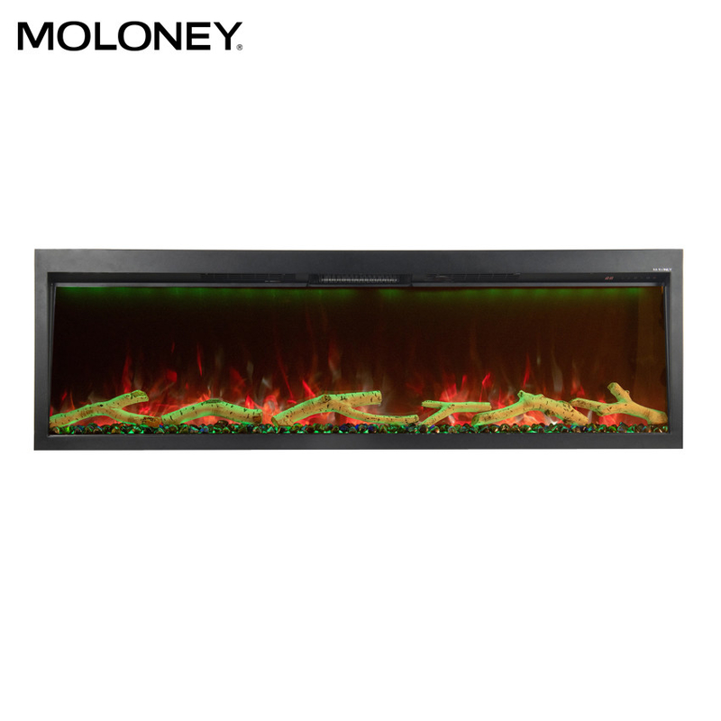 2800mm Freestanding Electric Fireplace Temperature Control Remote Control
